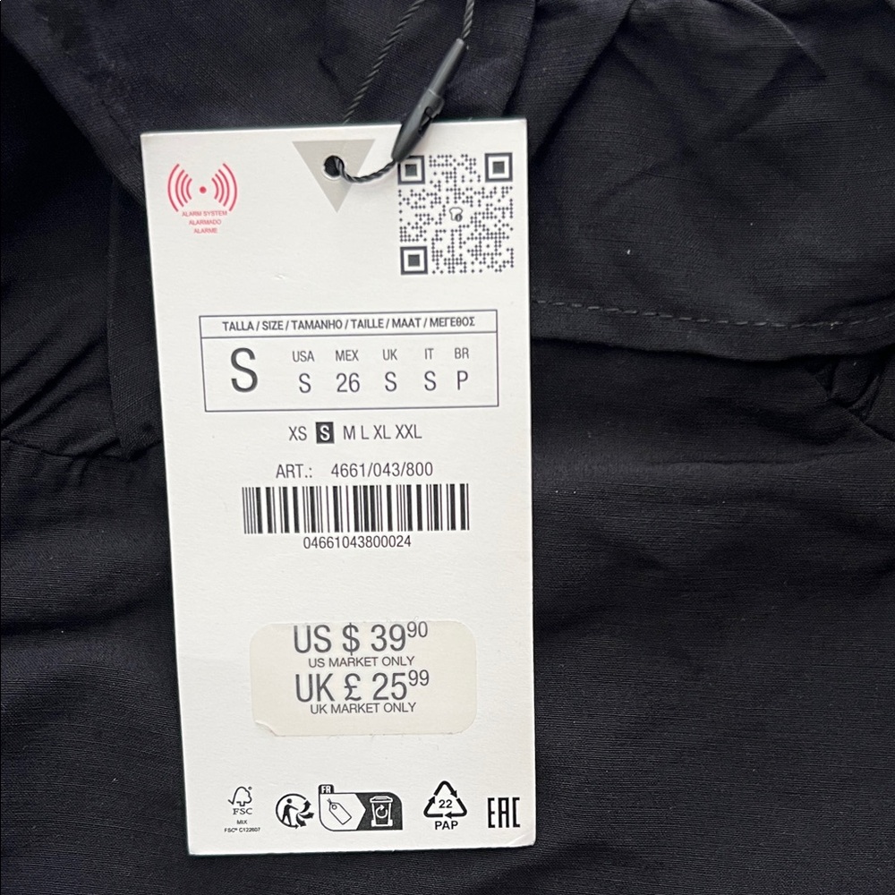 NWT Zara Black Ruffle Crop Top Ruffed - Picture 7 of 8